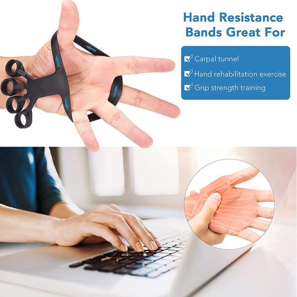 Silicone Grip Device Finger Exercise Stretcher Arthritis Hand - Image 4