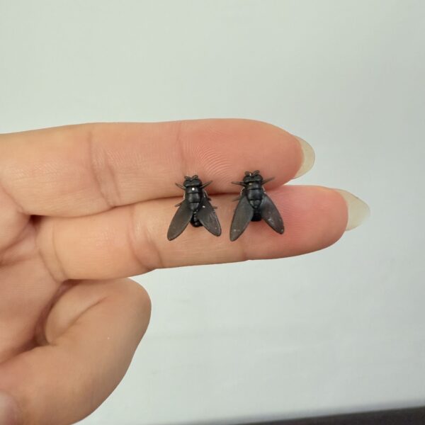 Simulation Mini Black Small Fly Unique Earrings New Simple - Image 5