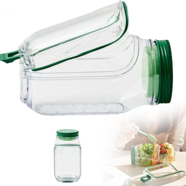 Creative Plastic Salad Storage Tank Portable Storage Bowl - Image 2